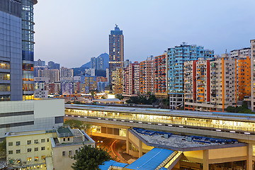 Image showing Hong Kong downtown at night