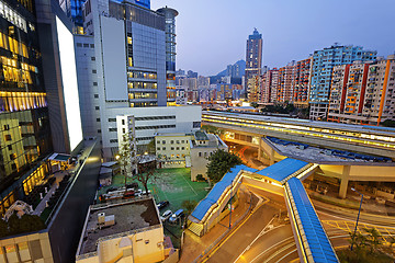 Image showing Hong Kong downtown at night