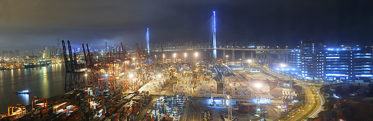 Image showing Container port in Hong Kong 