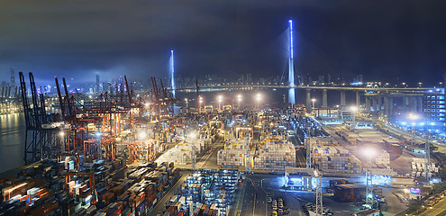 Image showing Container port in Hong Kong 