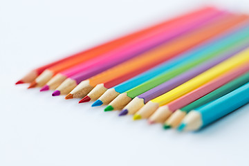 Image showing close up of crayons or color pencils