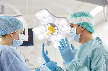 Image showing surgeons in operating room at hospital