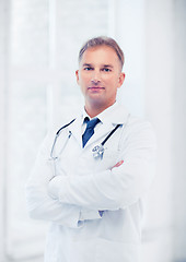 Image showing male doctor with stethoscope