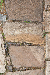 Image showing close up of paving stone outdoors