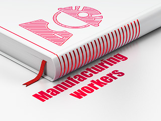 Image showing Manufacuring concept: book Factory Worker, Manufacturing Workers on white background