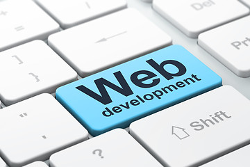 Image showing Web development concept: Web Development on computer keyboard background