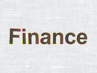 Image showing Money concept: Finance on fabric texture background