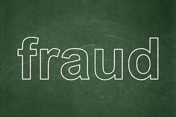 Image showing Security concept: Fraud on chalkboard background