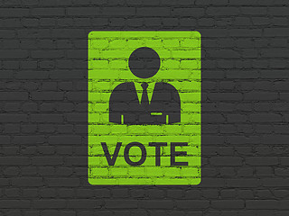 Image showing Political concept: Ballot on wall background