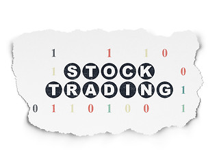 Image showing Business concept: Stock Trading on Torn Paper background