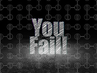 Image showing Business concept: You Fail! in grunge dark room