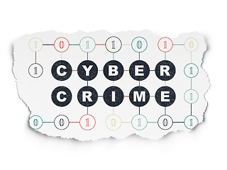 Image showing Privacy concept: Cyber Crime on Torn Paper background