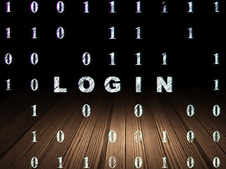 Image showing Privacy concept: Login in grunge dark room