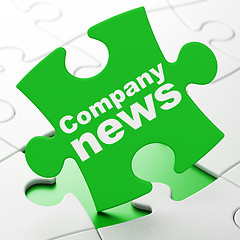 Image showing News concept: Company News on puzzle background