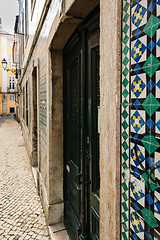 Image showing Typical old buildings in the centre of Lisbon, Portugal