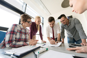 Image showing startup business team on meeting at modern office