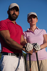 Image showing portrait of couple on golf course