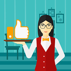 Image showing Waitress with like button.