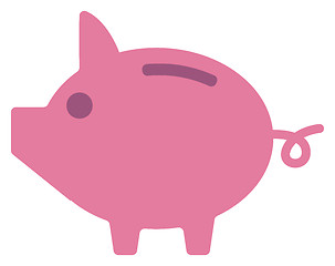 Image showing Pink piggy bank