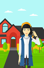 Image showing Real estate agent with key.