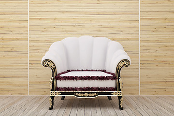 Image showing Armchair in the wooden room