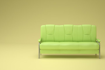 Image showing green sofa