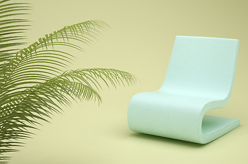 Image showing turquoise armchair