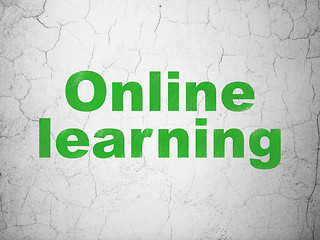 Image showing Education concept: Online Learning on wall background