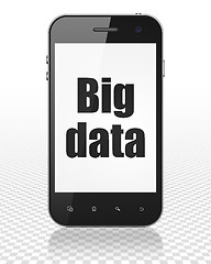 Image showing Data concept: Smartphone with Big Data on display