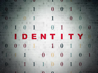 Image showing Security concept: Identity on Digital Paper background