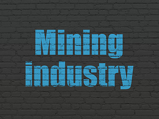 Image showing Manufacuring concept: Mining Industry on wall background