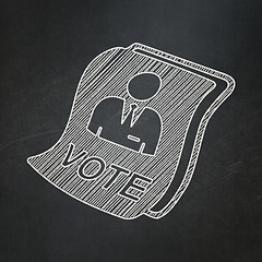 Image showing Politics concept: Ballot on chalkboard background