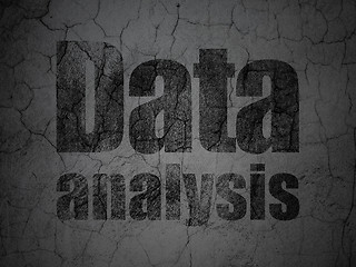 Image showing Data concept: Data Analysis on grunge wall background