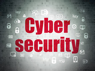 Image showing Security concept: Cyber Security on Digital Paper background