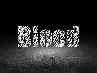Image showing Healthcare concept: Blood in grunge dark room