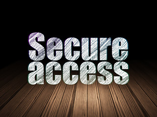 Image showing Safety concept: Secure Access in grunge dark room