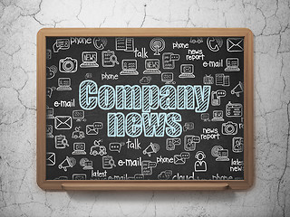 Image showing News concept: Company News on School board background