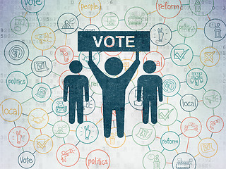 Image showing Political concept: Election Campaign on Digital Paper background