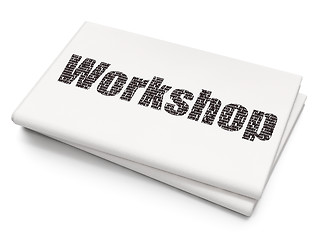 Image showing Learning concept: Workshop on Blank Newspaper background