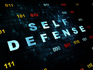 Image showing Security concept: Self Defense on Digital background