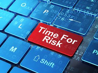 Image showing Timeline concept: Time For Risk on computer keyboard background