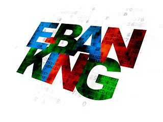 Image showing Money concept: E-Banking on Digital background