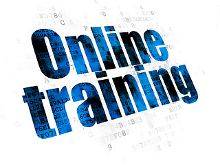 Image showing Learning concept: Online Training on Digital background