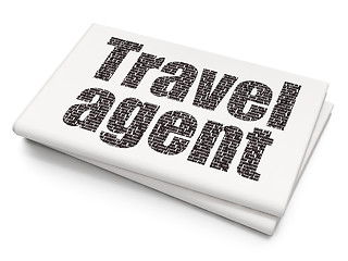 Image showing Tourism concept: Travel Agent on Blank Newspaper background