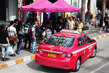 Image showing Taxi on street in Bangkok