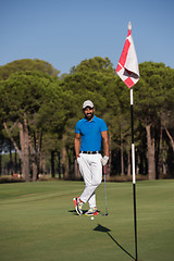 Image showing golf player portrait at course