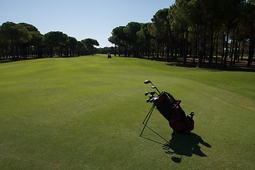 Image showing golf bag on course