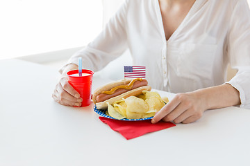 Image showing woman celebrating american independence day