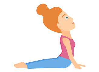 Image showing Woman practicing yoga.