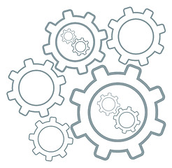Image showing Group of cog wheels